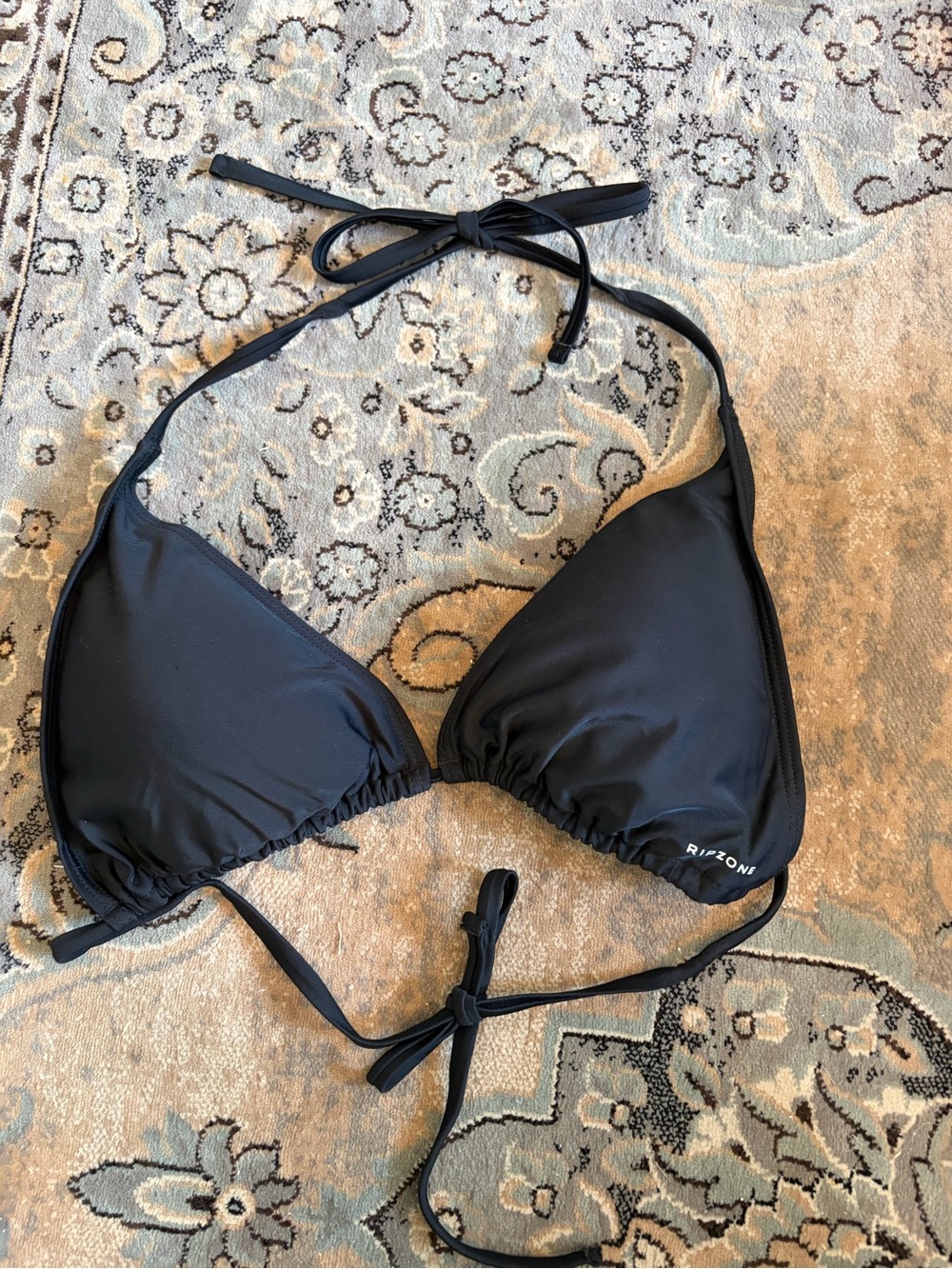 Ripzone Black Triangle String Bikini Top